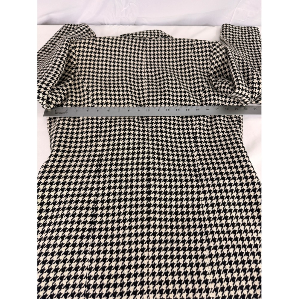 Apostrophe Houndstooth Blazer 8 Black White Wool Blend Single Button Jacket - Picture 2 of 7